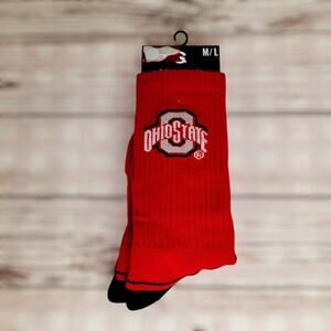 Ohio State Strideline Scarlett Socks Size M/L Knit Crew Premium FootBall